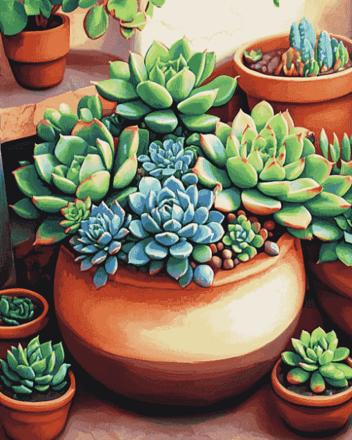 Succulent Plants Diamond Painting