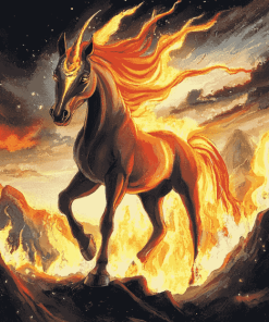 Sun-Kissed Fantasy Horse Diamond Painting