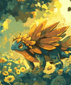 Sunflowers Torterra Pokemon Diamond Painting