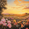 Sunset Flower Garden Diamond Painting