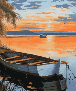 Sunset Over Lake Balaton Diamond Painting