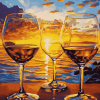 Sunset Reflection Glasses Diamond Painting