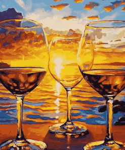 Sunset Reflection Glasses Diamond Painting