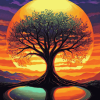 Sunset Tree of Life Diamond Painting