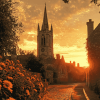 Sunset View of Louth Cathedral Diamond Painting