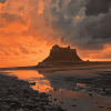 Sunset on Lindisfarne Island Diamond Painting