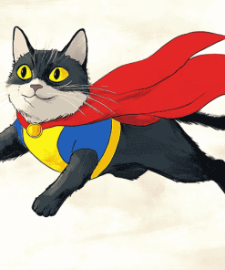 Superhero Cat Animation Diamond Painting