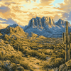 Superstition Mountain Landscapes Diamond Painting