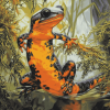 Swimming Salamander Reptile Diamond Painting