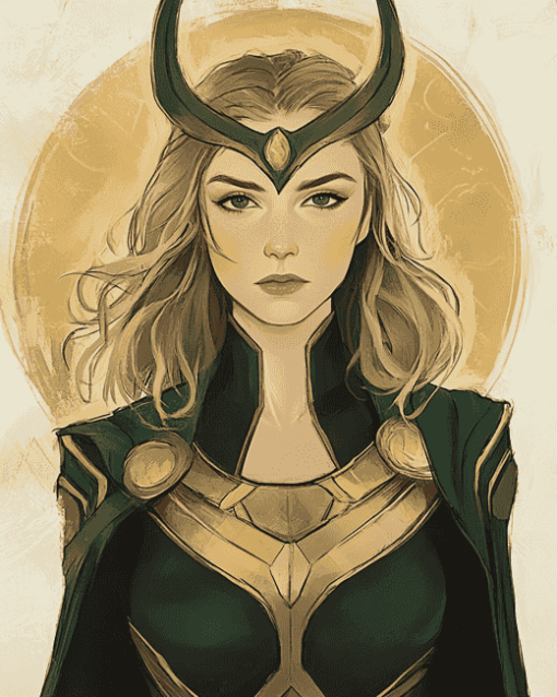 Sylvie Lady Loki Marvel Painting