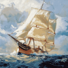 Tall Ship Sailboat Diamond Painting