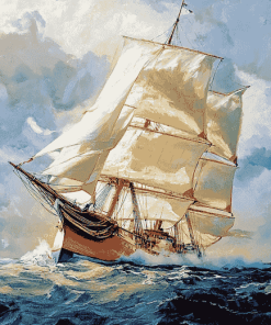 Tall Ship Sailboat Diamond Painting