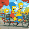 Tandem Bike Simpsons Diamond Painting