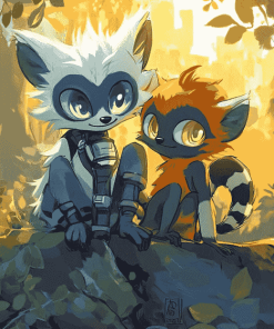 Tangle the Lemur Sonic Diamond Painting