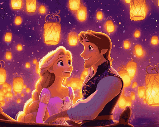 Tangled Disney Lanterns Diamond Painting