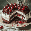 Tasty Cherry Cake Diamond Painting