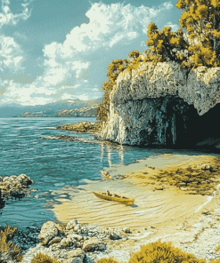 Taupo Mine Bay Coastline Diamond Painting