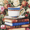 Teacup Books Cross Stitch Diamond Painting