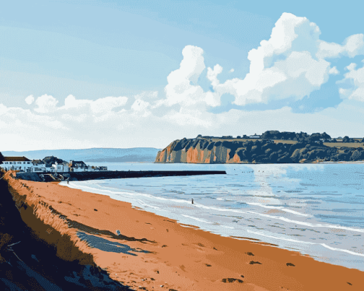 Teignmouth Seascape Diamond Painting