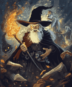 Terry Pratchett Cartoon Diamond Painting