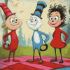 The Cat In The Hat Cartoon Diamond Painting