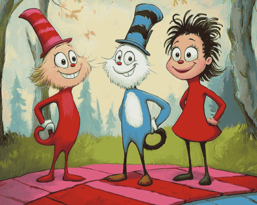 The Cat In The Hat Cartoon Diamond Painting