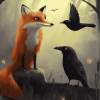 The Fox and the Crow Animation Diamond Painting