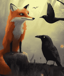 The Fox and the Crow Animation Diamond Painting