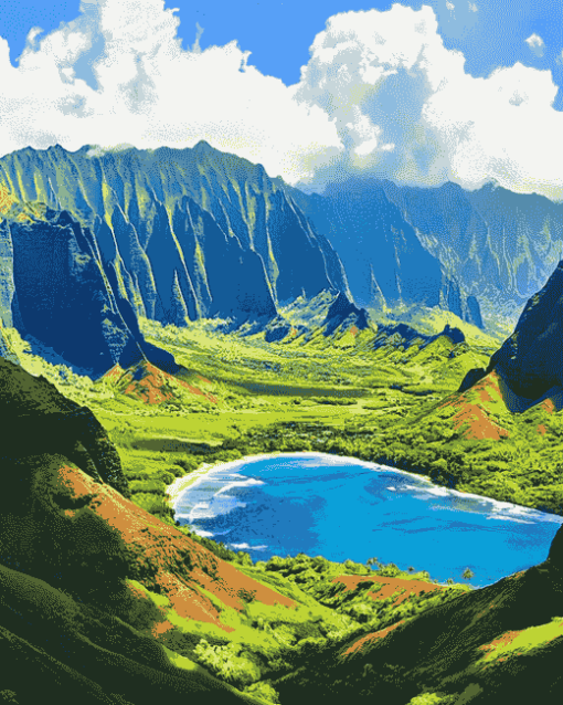 The Garden Isle Kauai Valleys Diamond Painting