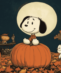 The Great Pumpkin Charlie Animation Diamond Painting