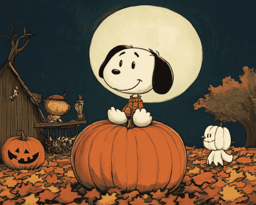 The Great Pumpkin Charlie Animation Diamond Painting