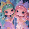 The Little Twin Stars Pink Diamond Painting