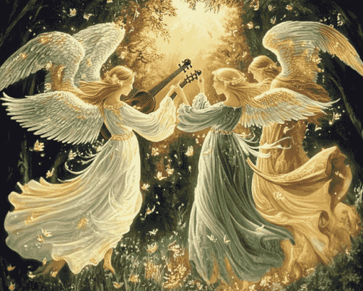 The Musician Angels Fantasy Diamond Painting