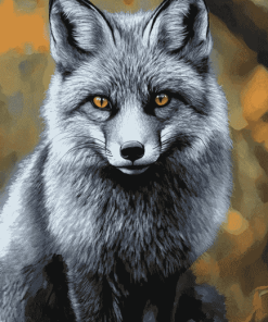 The Silver Fox Cubs Diamond Painting