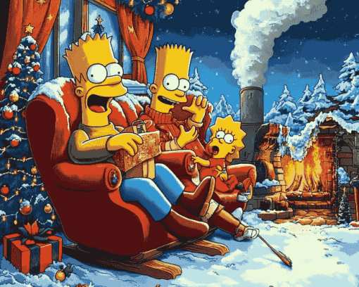 The Simpsons Animation Holiday Diamond Painting