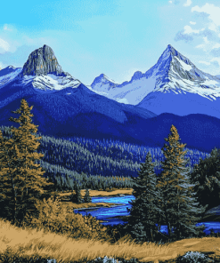 Three Sisters Mountains Oregon Diamond Painting