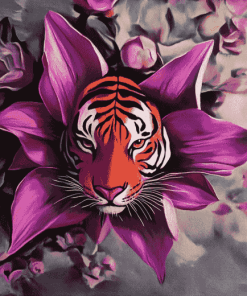 Tiger Blossom Diamond Painting