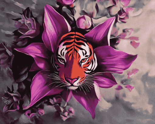 Tiger Blossom Diamond Painting