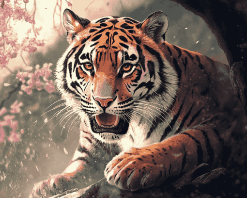 Tiger Jungle Majesty Diamond Painting