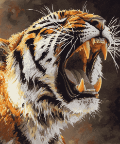 Tiger and Leopard Roaring Diamond Painting