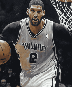 Tim Duncan Basketball Diamond Painting