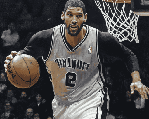 Tim Duncan Basketball Diamond Painting