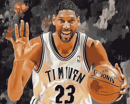 Tim Duncan Famous Basketball Diamond Painting