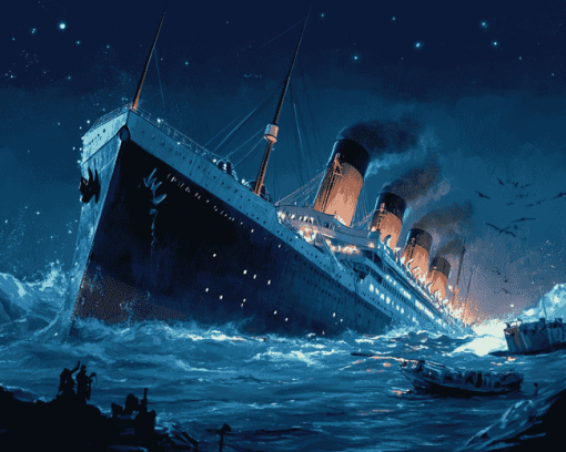 Titanic Ship Disaster Oceans Diamond Painting