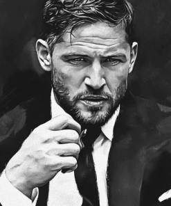 Tom Hardy Monochrome Diamond Painting