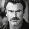 Tom Selleck Iconic Black and White Diamond Painting