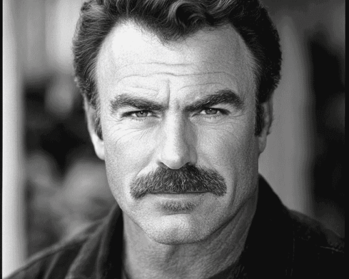 Tom Selleck Iconic Black and White Diamond Painting