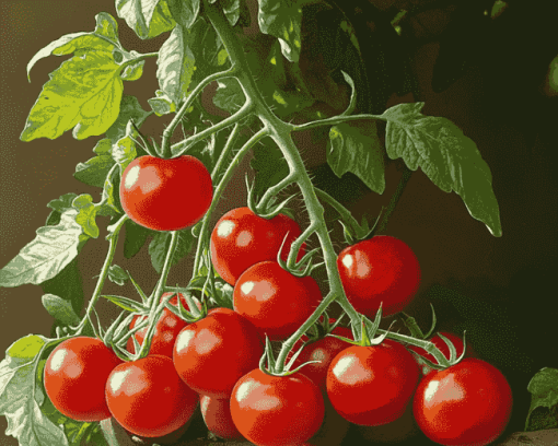 Tomato Plants Art Diamond Painting