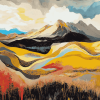 Tongariro Mountains Landscape Diamond Painting