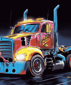 Tow Truck Animation Diamond Painting